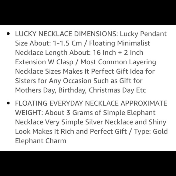 NEW Lucky Floating Elephant Pendant Necklace 925 Sterling 16” to 18” Dai… - Picture 7 of 7